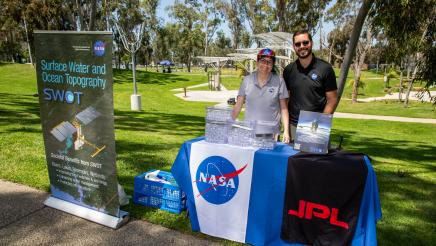 NASA/JPL booth staffers