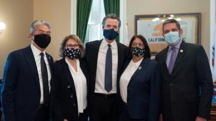 Assemblymembers Muratsuchi, Reyes, Aguiar-Curry and Wood Meet with Governor Newsom about Funding Broadband