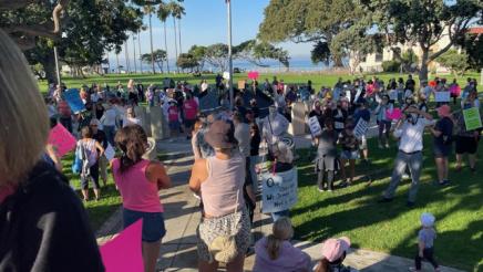 Marchers congregating