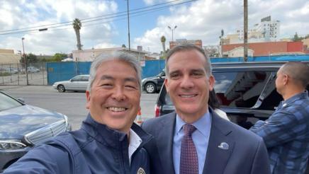 Asm. Muratsuchi with Mayor Eric Garcetti