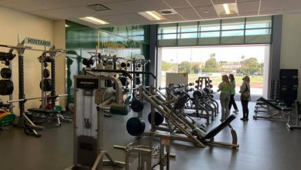 Facility's weight room
