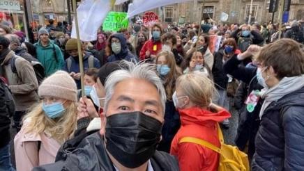 Asm. Muratsuchi participating in march