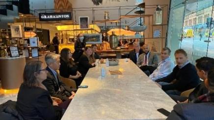 Meeting participants at table
