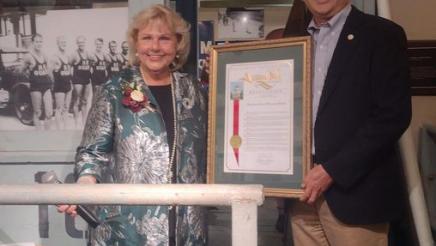 Asm. Muratsuchi honoring club President Nancy Wloch