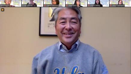 Asm. Muratsuchi speaking during Zoom meeting