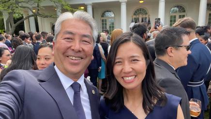 Asm. Muratsuchi with Boston Mayor Michelle Wu
