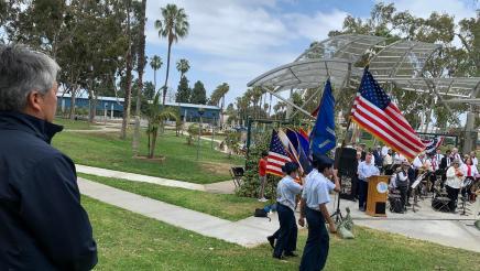 Asm. Muratsuchi observing color guard