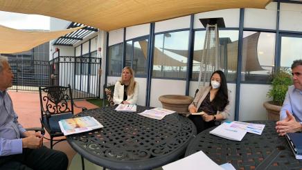 Asm. Muratsuchi meeting with BCHD leaders at outside location, all seated