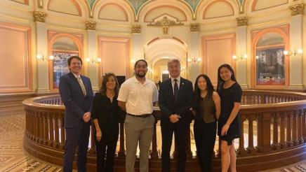 Asm. Muratsuchi with young South Bay leaders under State Capitol dome