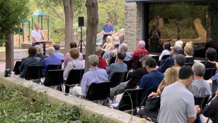 Assemblymember Al Muratsuchi speaks to constituents at the Community Coffee in Rancho Palos Verdes. 