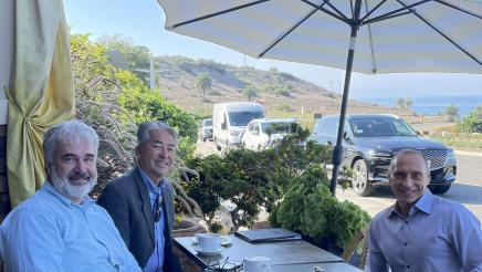Asm. Muratsuchi at breakfast with Palos Verdes Mayor David Bradley and City Manager Ara Mihranian