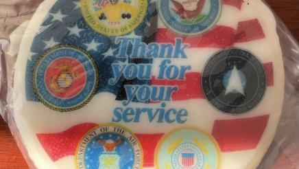 One of the cookies donated by Torrance Bakery