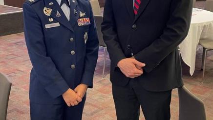 Asm. Muratsuchi with US Air Force Colonel Mia Walsh