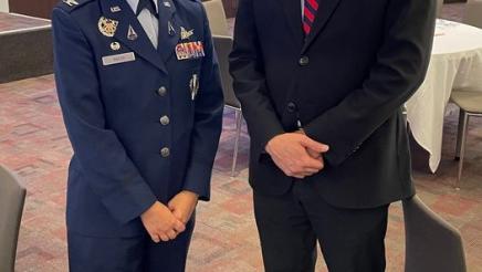 Asm. Muratsuchi with US Air Force Colonel Mia Walsh