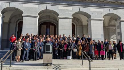 API Caucus vigil on the steps of the State Capitol