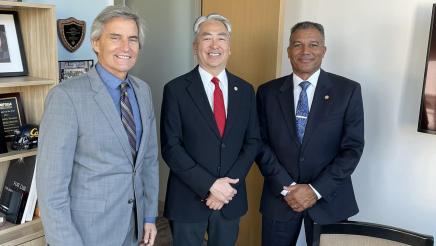 Asm. Muratsuchi with Redondo Beach Mayor Bill Brand and Hermosa Beach Mayor Ray Jackson