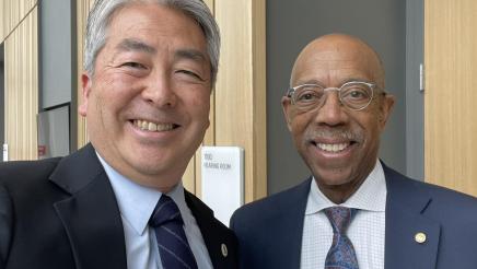 Asm. Muratsuchi with UC Pres. Michael Drake MD