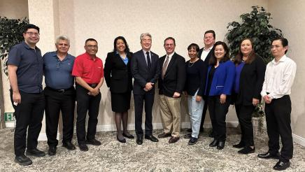 Group photo of Asm. Muratsuchi and Raytheon staff