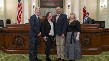 Asm. Muratsuchi on the Assembly Floor with special guests