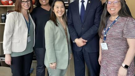 Asm. Muratsuchi posing with South Bay educators