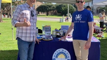 Asm. Muratsuchi with West Basin Municipal Water District booth staffer