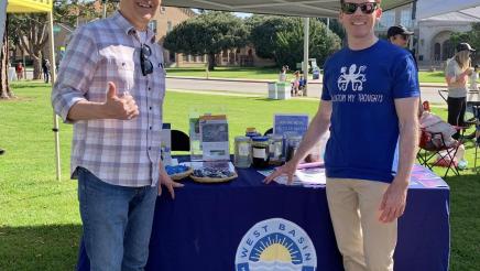 Asm. Muratsuchi with West Basin Municipal Water District booth staffer