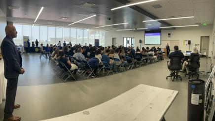 Wide view of large audience