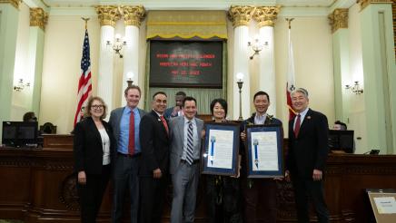 Asm. Muratsuchi, Speaker Rendon and other members honoring San Jose Taiko