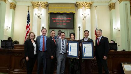 Asm. Muratsuchi, Speaker Rendon and other members honoring San Jose Taiko