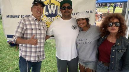 Asm. Muratsuchi with three picnic attendees