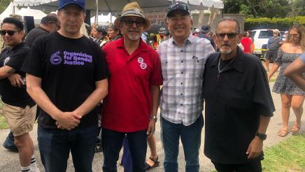 Asm. Muratsuchi with three picnic attendees