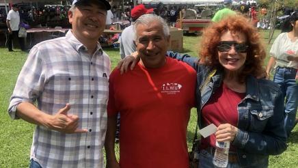 Asm. Muratsuchi with two picnic attendees