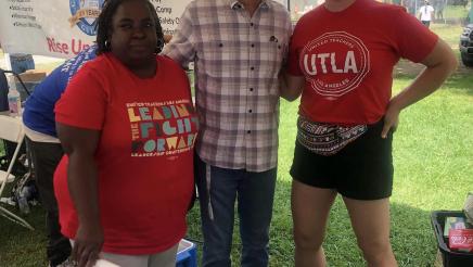Asm. Muratsuchi with two picnic attendees
