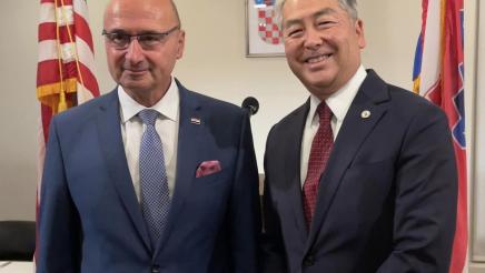 Asm. Muratsuchi with Foreign Minister Gordan Grlic-Radman