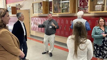 Asm. Muratsuchi, Asm. Dahle and others on school tour