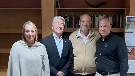 Asm. Muratsuchi with congregation members