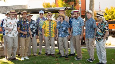 Local singing group performing
