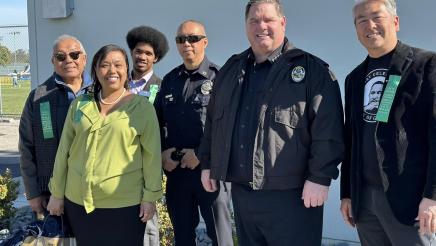 Asm. Muratsuchi with peace officers and others