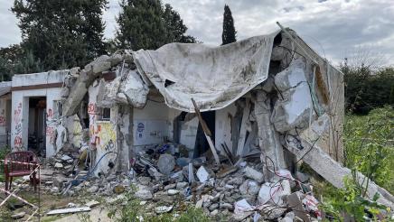 Ruins of small building hit my munitions