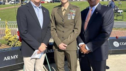 Asm. Muratsuchi with veteran and Councilmember Jackson