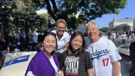 Asm. Muratsuchi with family and Mayor Bass